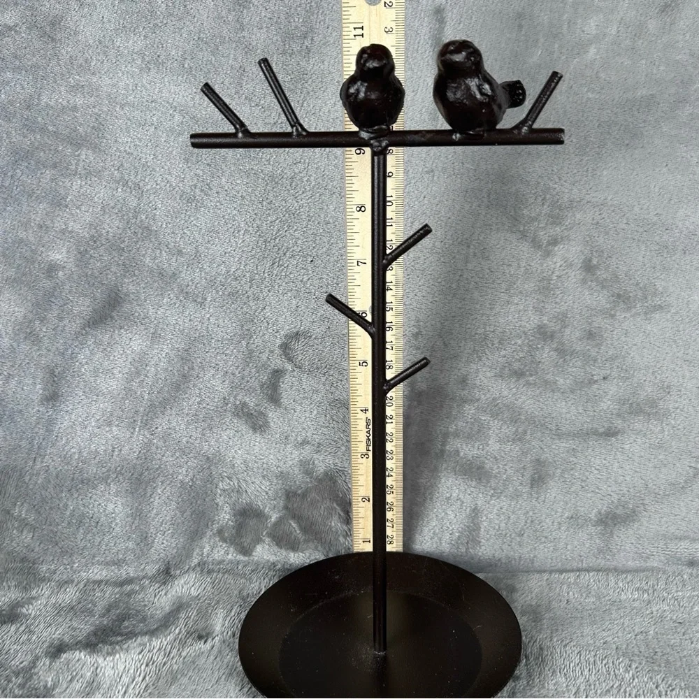 Cast Metal‎ Jewelry Stand Birds in a Tree   Organizer Stand & Dish Chain Display